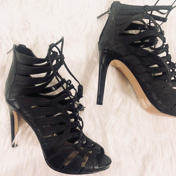 Vince Camuto Shoes - Vince Camuto Black Narrital Gladiator Heels 7.5 M